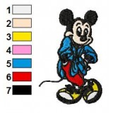 Elegant Mickey Mouse Embroidery Design